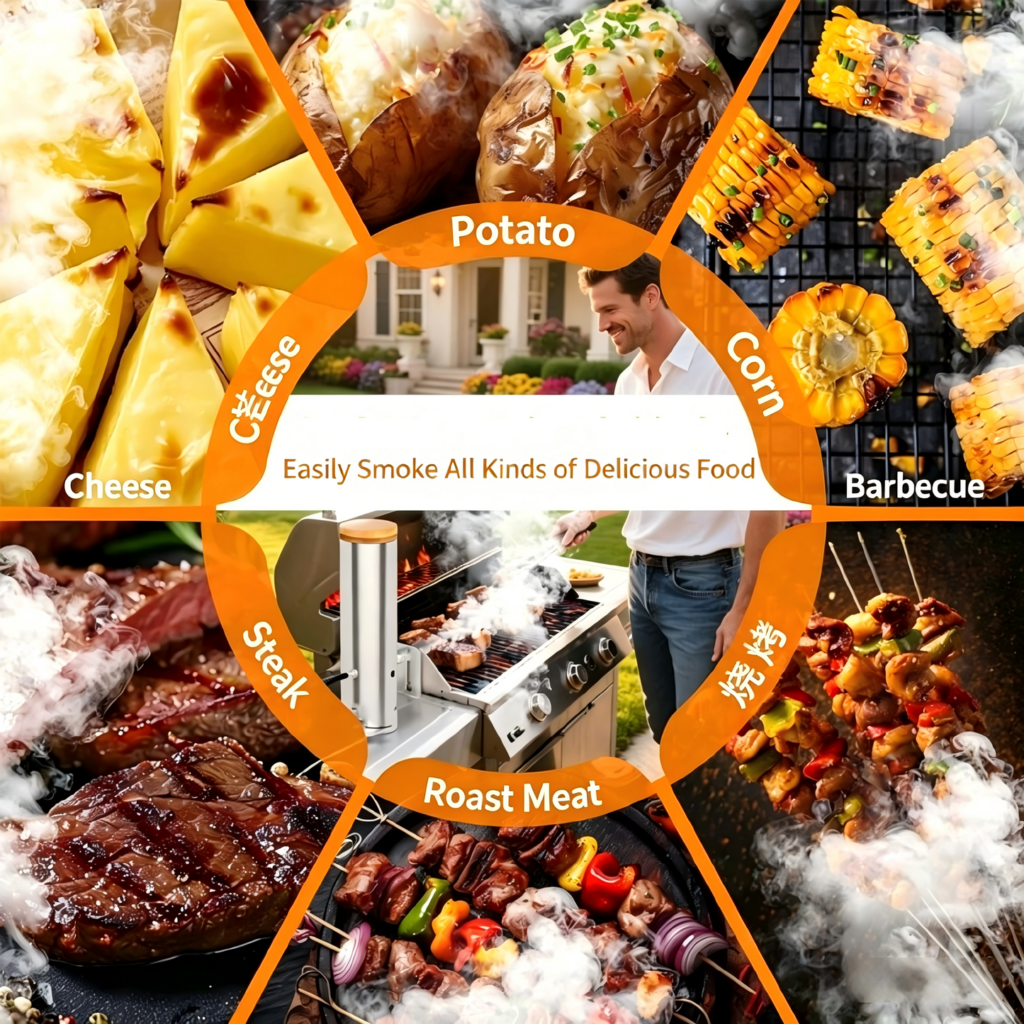 Portable Electric BBQ Smoker