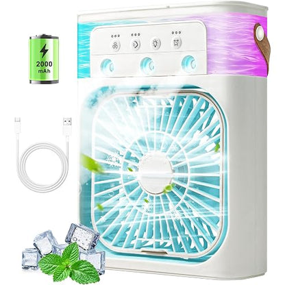 Portable cooling air conditioner fan