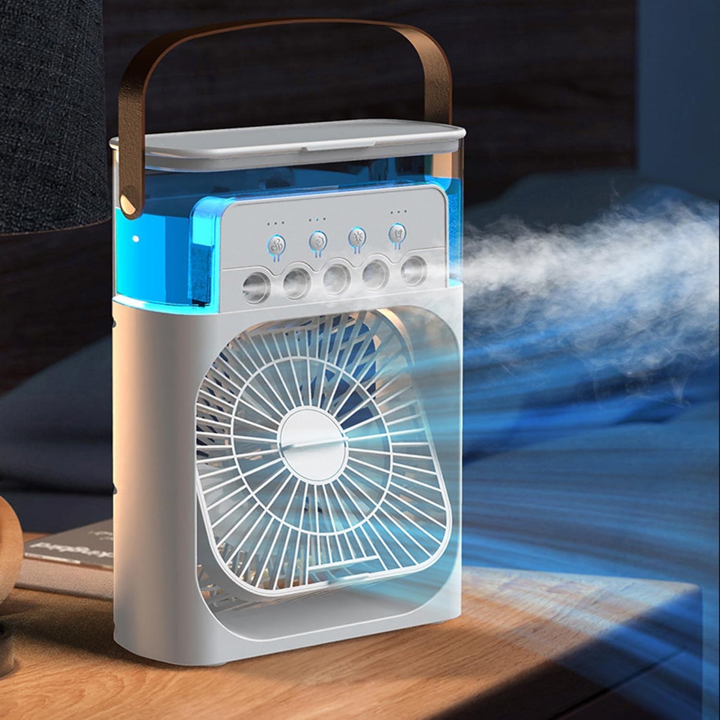 Portable cooling air conditioner fan