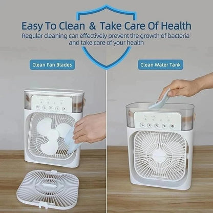 Portable cooling air conditioner fan