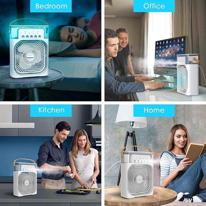 Portable cooling air conditioner fan