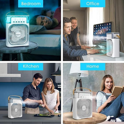 Portable cooling air conditioner fan