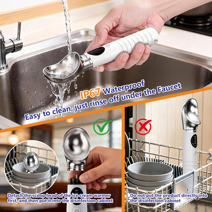 Heated Ice Cream Scoop Rechargeable